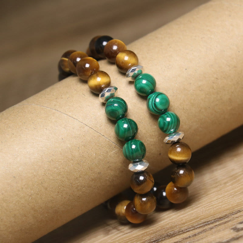 WORN WITHIN Tiger Eye Green Tiger Eye Courage Bracelet