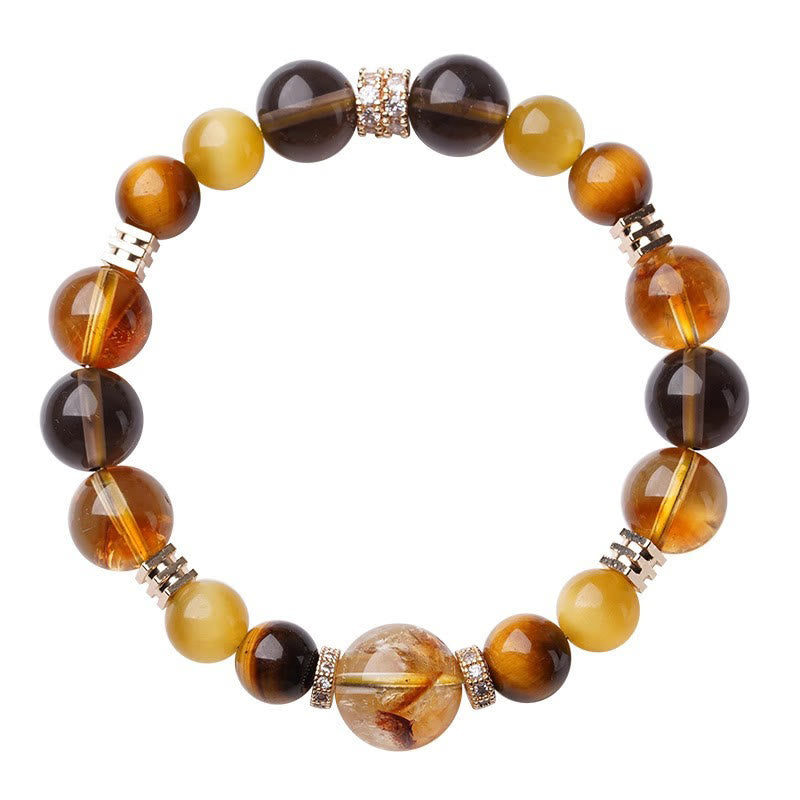 WORN WITHIN Citrine Topaz Tiger Eye Happiness Bracelet