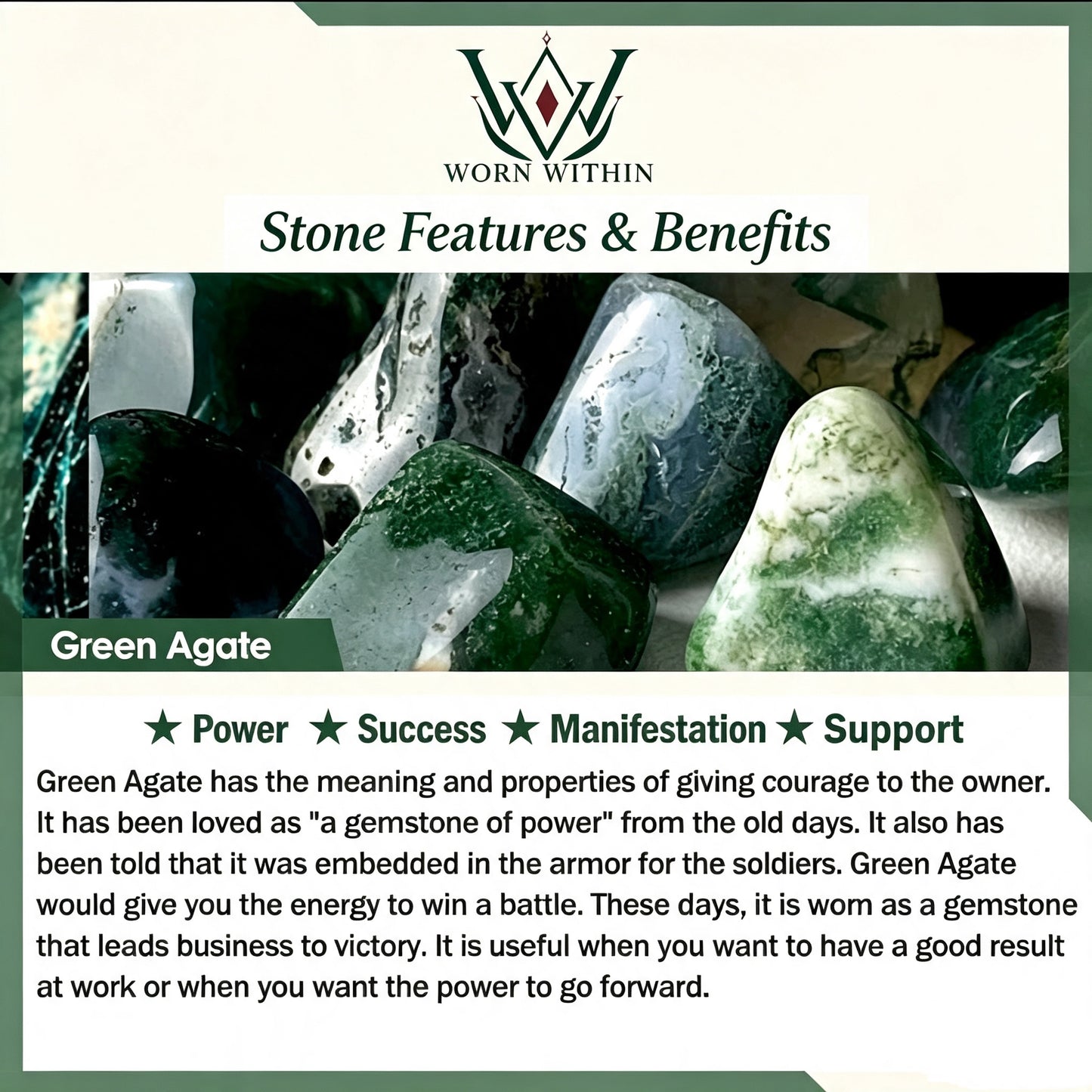 WORN WITHIN Natural Green Aventurine Amethyst Rose Quartz Blessing Necklace Pendant