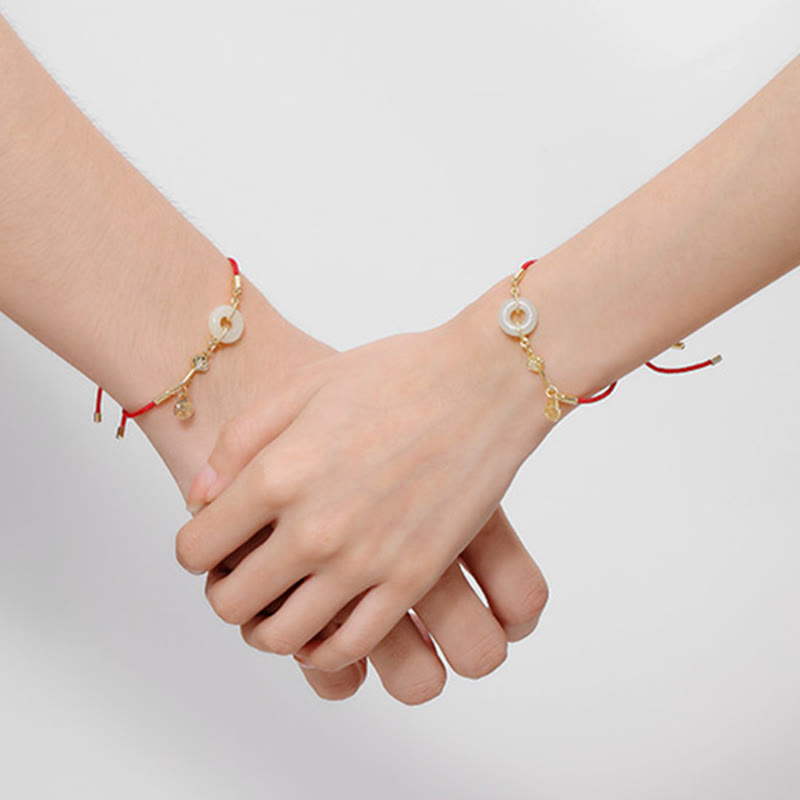 Hetian Jade Red String Bracelet