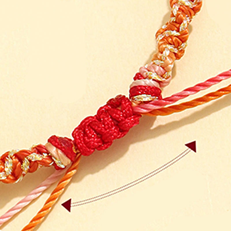 WORN WITHIN Strawberry Quartz Pink Crystal Prehnite White Agate Bead Healing Rope Bracelet
