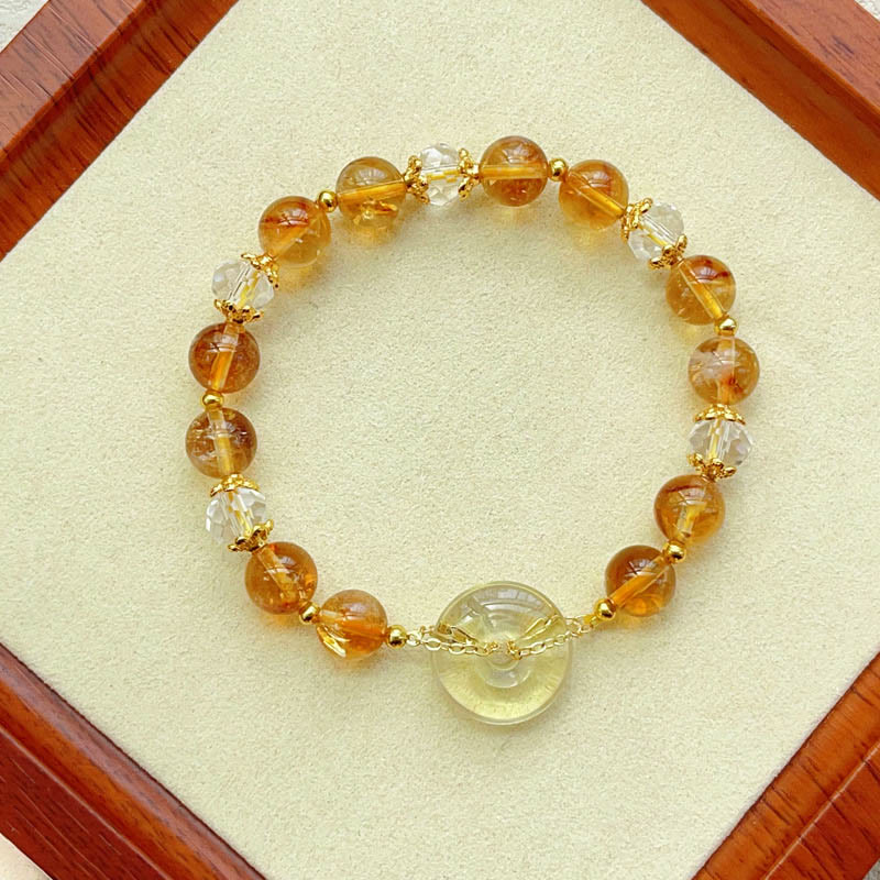 WORN WITHIN Peace Buckle Citrine Crystal Prosperity Bracelet