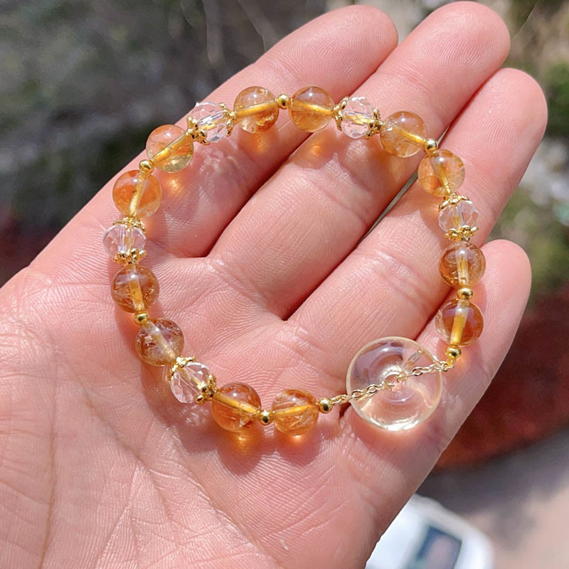 WORN WITHIN Peace Buckle Citrine Crystal Prosperity Bracelet