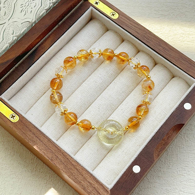 WORN WITHIN Peace Buckle Citrine Crystal Prosperity Bracelet