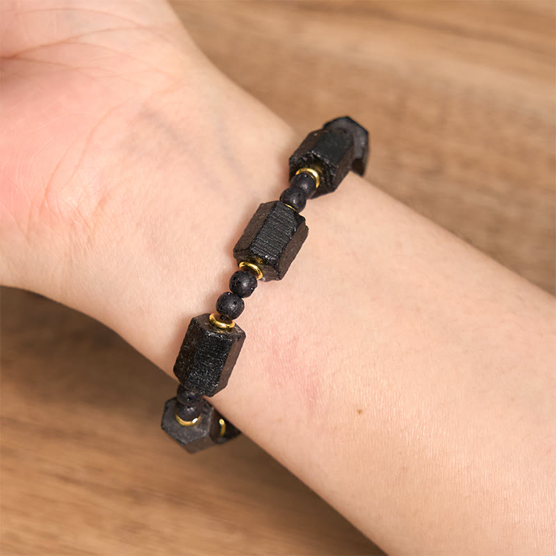 WORN WITHIN Black Tourmaline Love Bracelet