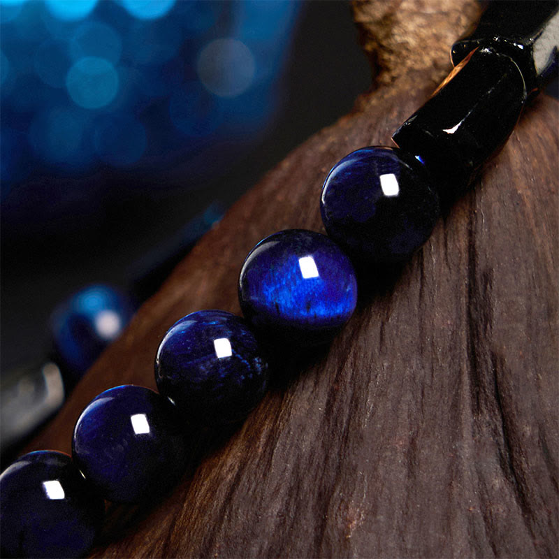 WORN WITHIN Blue Tiger Eye Black Tourmaline Strength Bracelet