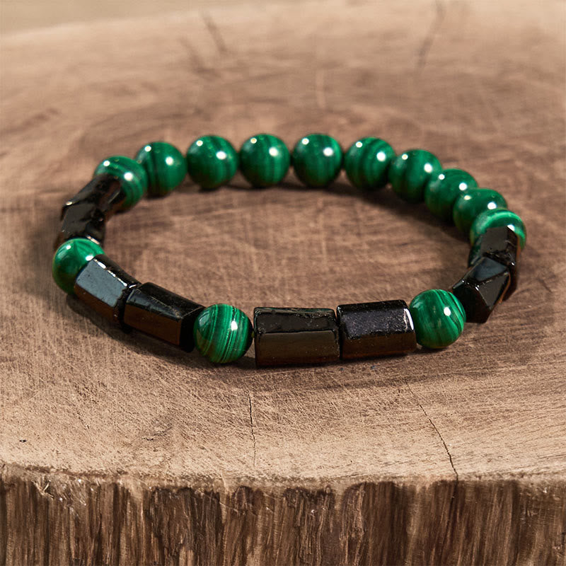 WORN WITHIN Malachite Black Tourmaline Purity Bracelet