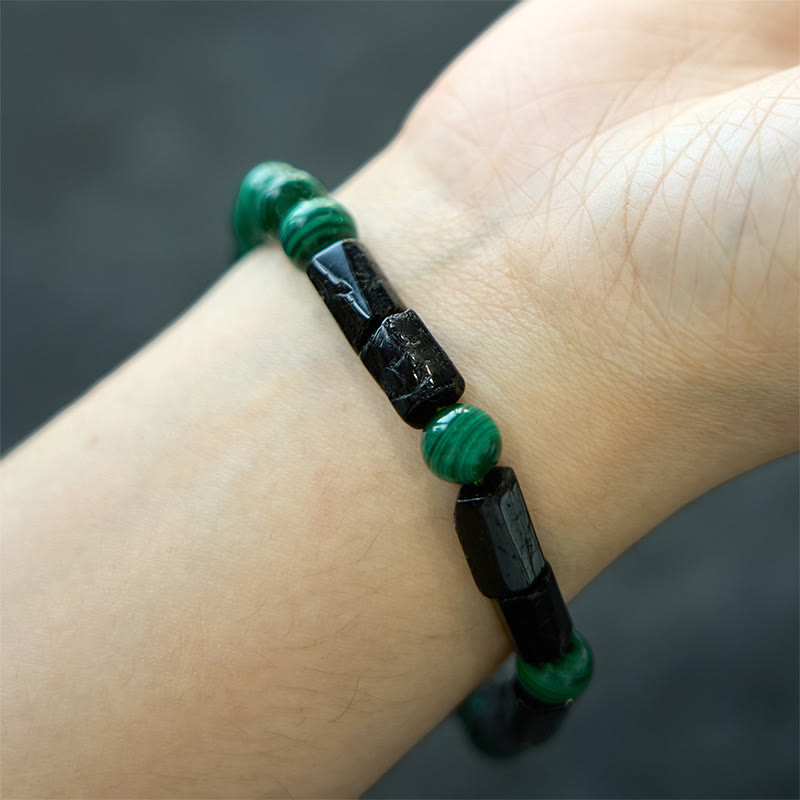 WORN WITHIN Malachite Black Tourmaline Purity Bracelet