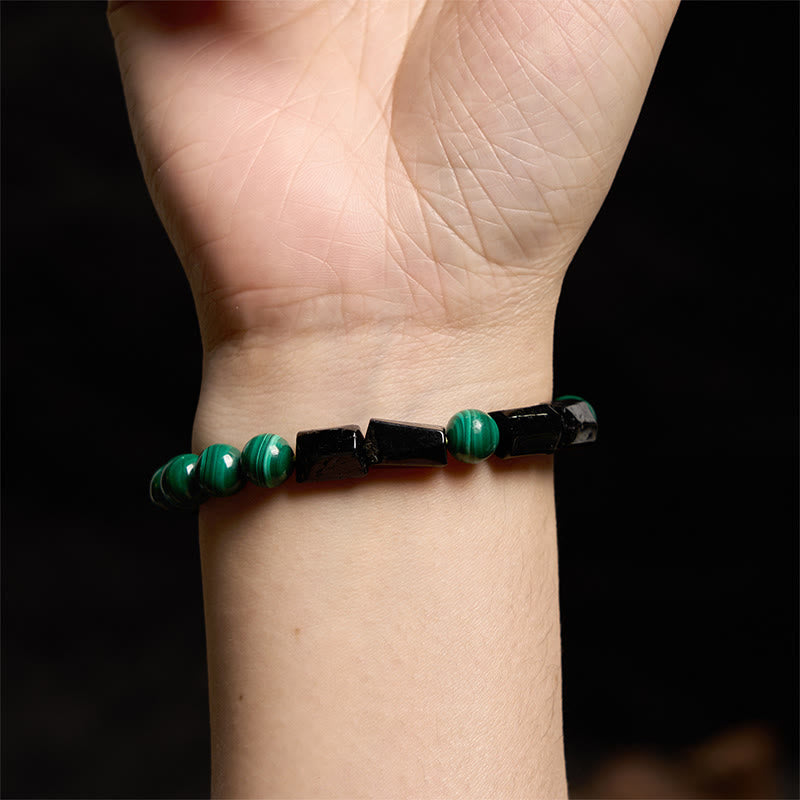 WORN WITHIN Malachite Black Tourmaline Purity Bracelet