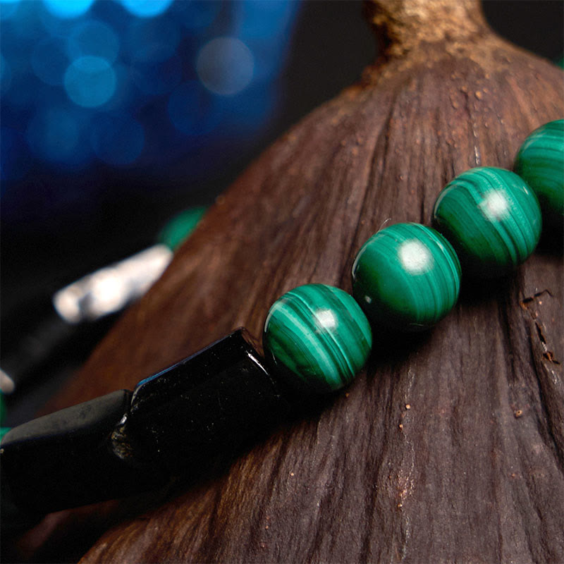 WORN WITHIN Malachite Black Tourmaline Purity Bracelet