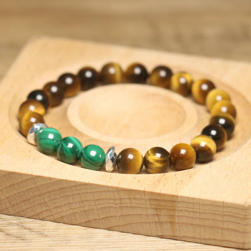 WORN WITHIN Tiger Eye Green Tiger Eye Courage Bracelet