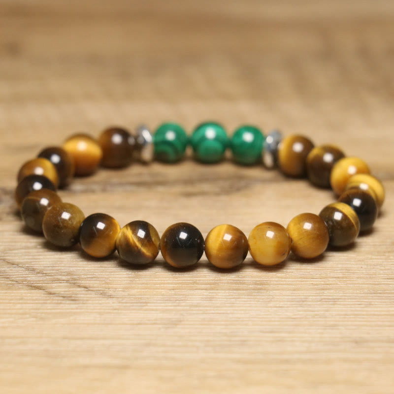WORN WITHIN Tiger Eye Green Tiger Eye Courage Bracelet