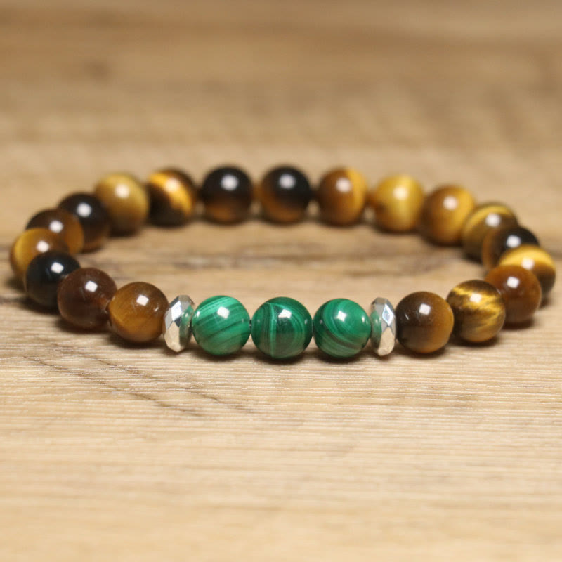 WORN WITHIN Tiger Eye Green Tiger Eye Courage Bracelet