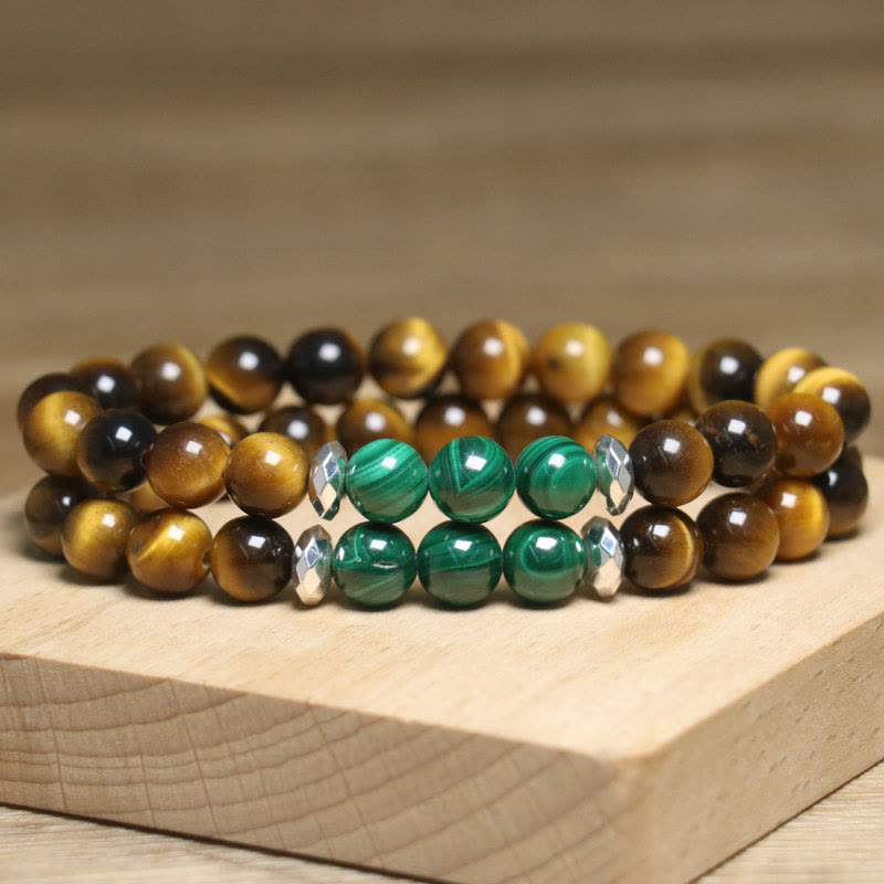 WORN WITHIN Tiger Eye Green Tiger Eye Courage Bracelet