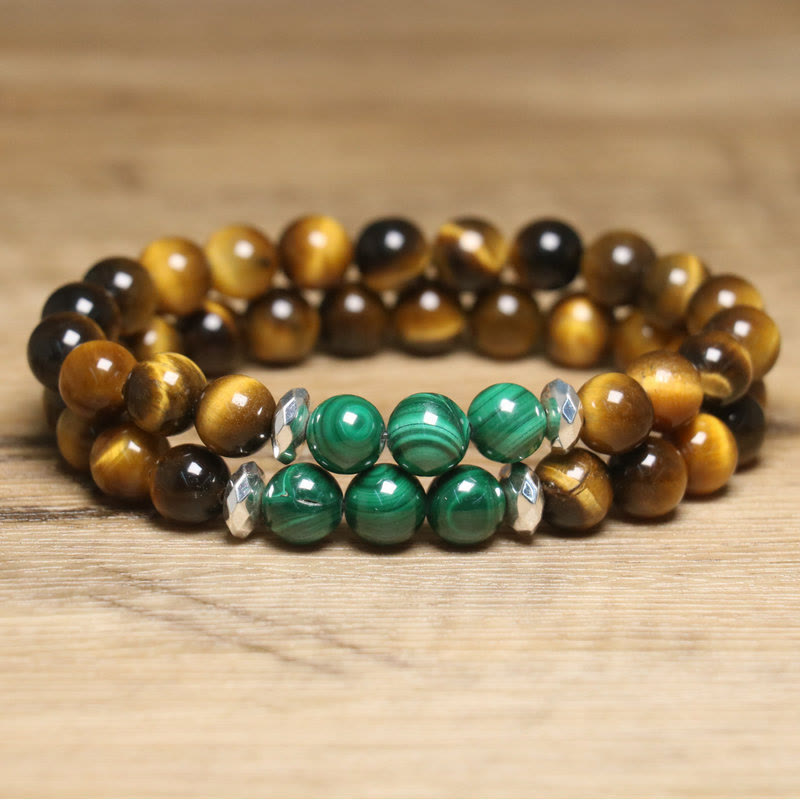 WORN WITHIN Tiger Eye Green Tiger Eye Courage Bracelet