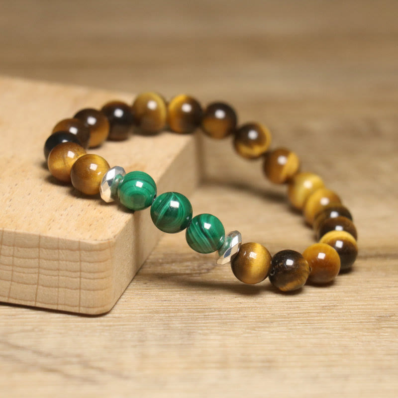 WORN WITHIN Tiger Eye Green Tiger Eye Courage Bracelet
