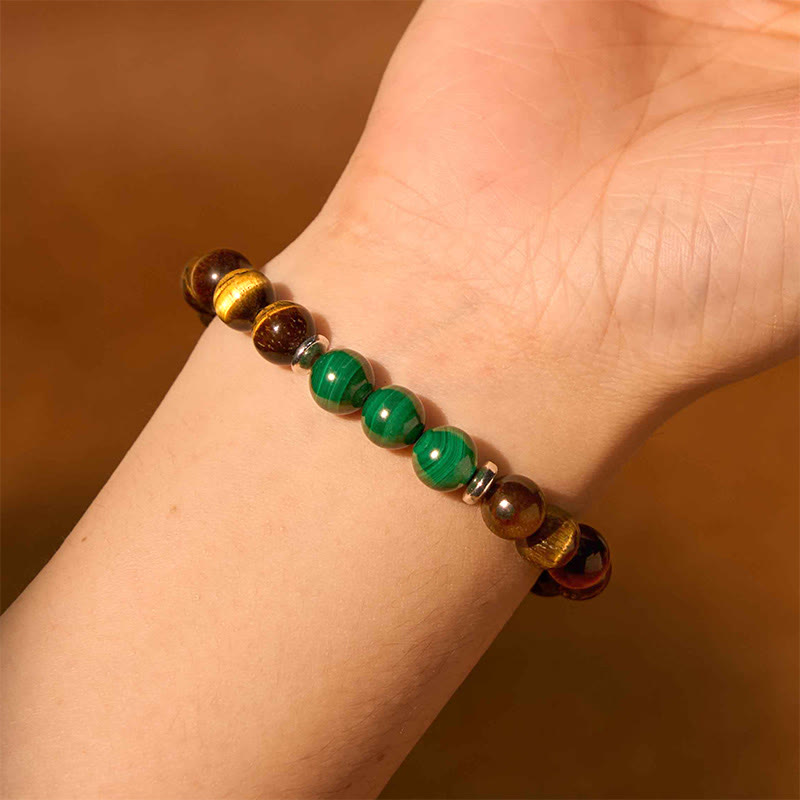 WORN WITHIN Tiger Eye Green Tiger Eye Courage Bracelet