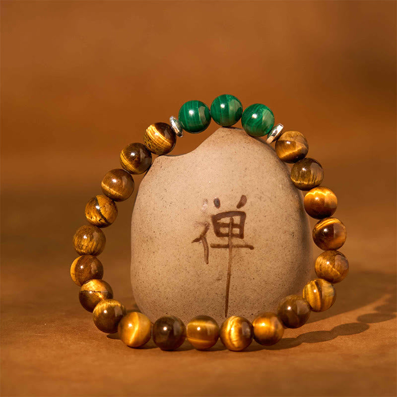 WORN WITHIN Tiger Eye Green Tiger Eye Courage Bracelet