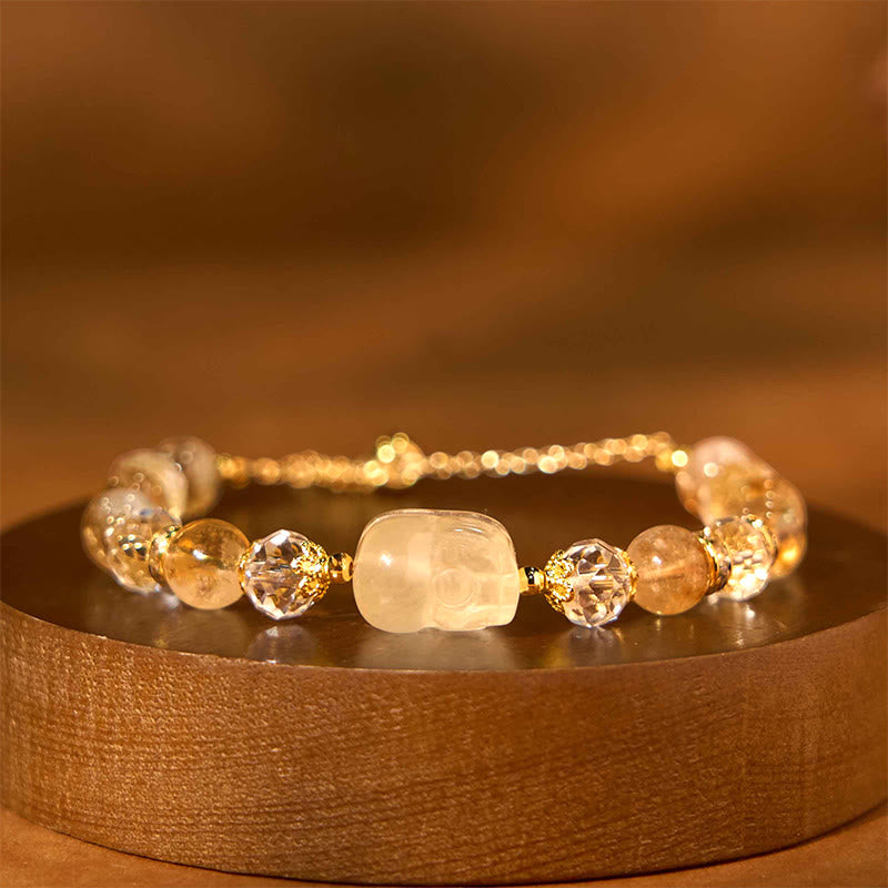 WORN WITHIN Natural Citrine Pixiu Prosperity Bracelet