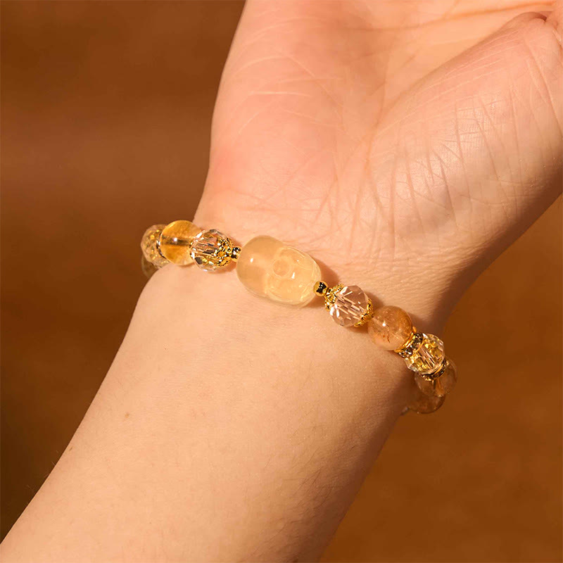 WORN WITHIN Natural Citrine Pixiu Prosperity Bracelet