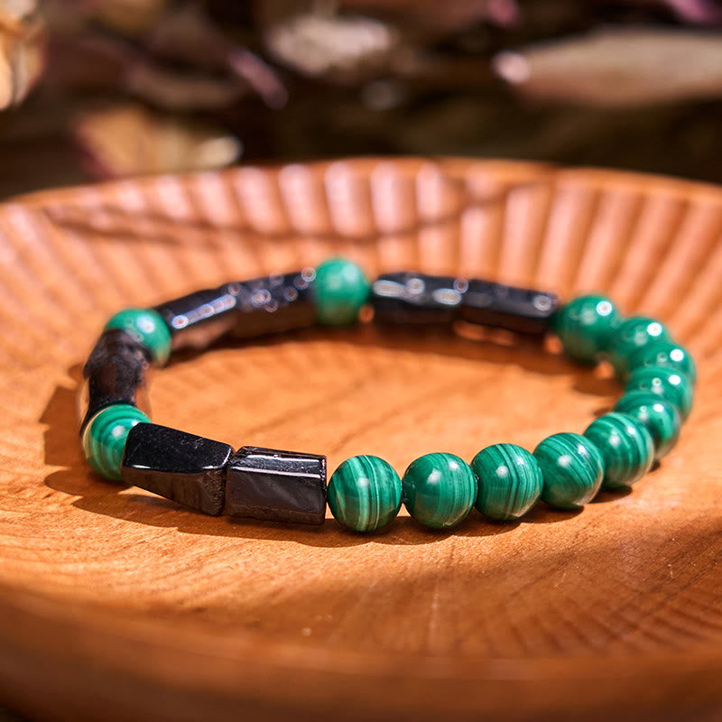 WORN WITHIN Malachite Black Tourmaline Purity Bracelet