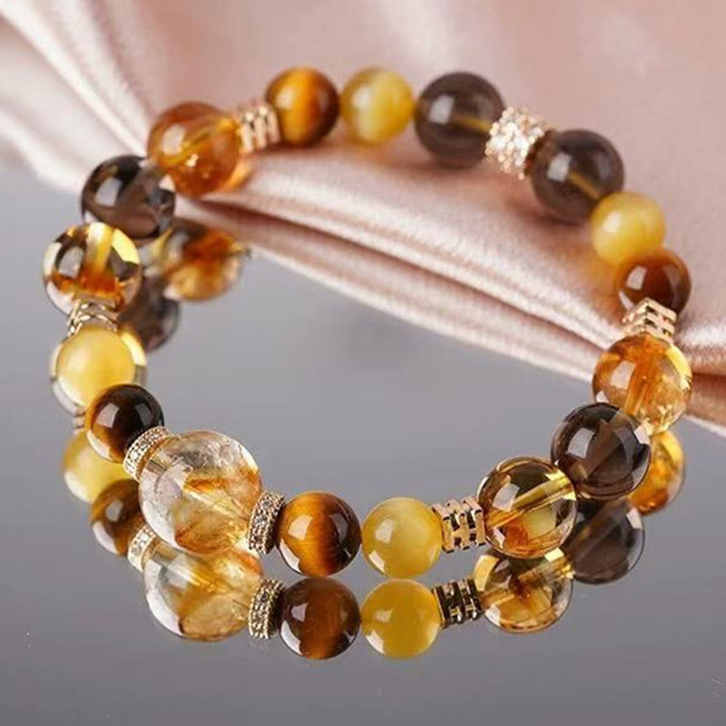 WORN WITHIN Citrine Topaz Tiger Eye Happiness Bracelet