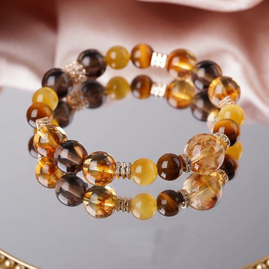 WORN WITHIN Citrine Topaz Tiger Eye Happiness Bracelet