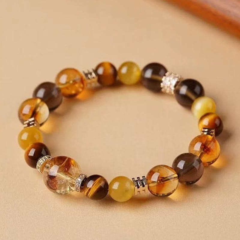 WORN WITHIN Citrine Topaz Tiger Eye Happiness Bracelet