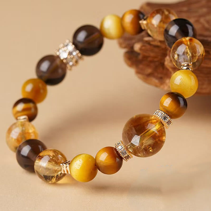 WORN WITHIN Citrine Topaz Tiger Eye Happiness Bracelet