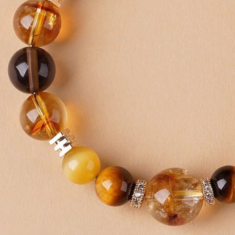 WORN WITHIN Citrine Topaz Tiger Eye Happiness Bracelet
