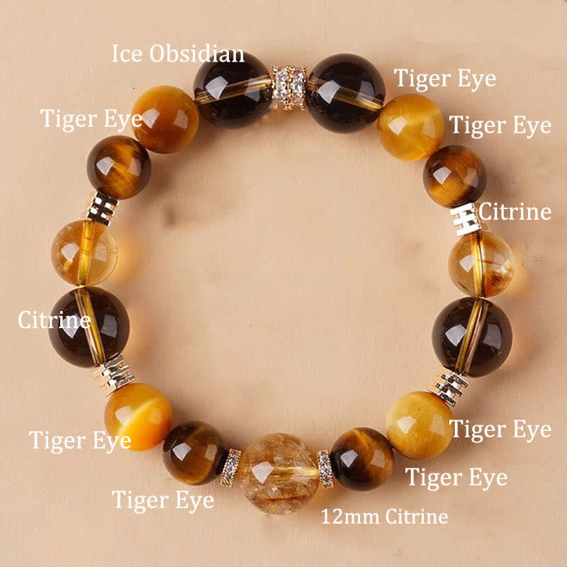WORN WITHIN Citrine Topaz Tiger Eye Happiness Bracelet