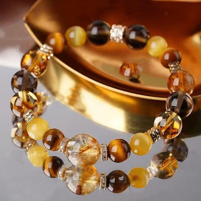 WORN WITHIN Citrine Topaz Tiger Eye Happiness Bracelet