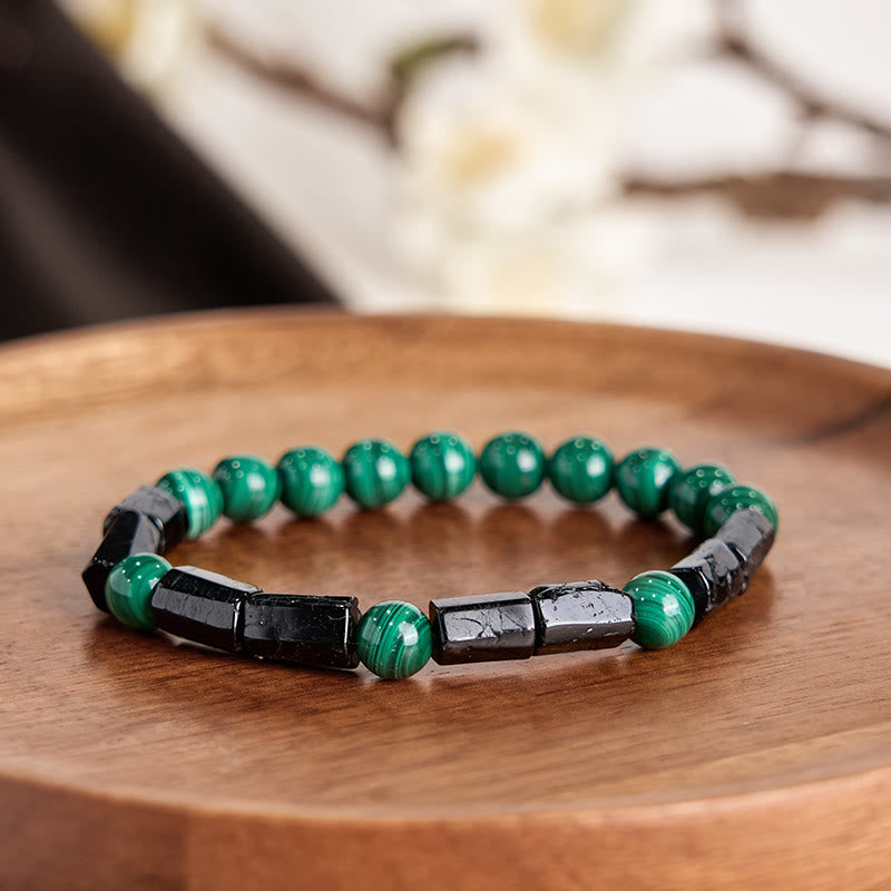 WORN WITHIN Malachite Black Tourmaline Purity Bracelet
