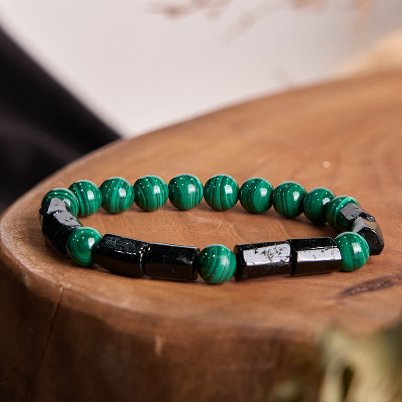 WORN WITHIN Malachite Black Tourmaline Purity Bracelet