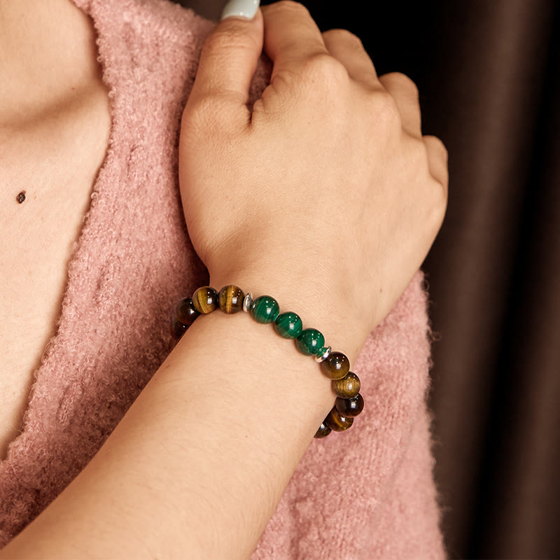 WORN WITHIN Tiger Eye Green Tiger Eye Courage Bracelet