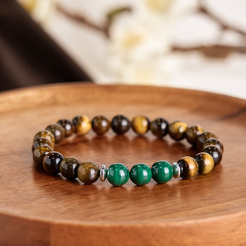 WORN WITHIN Tiger Eye Green Tiger Eye Courage Bracelet
