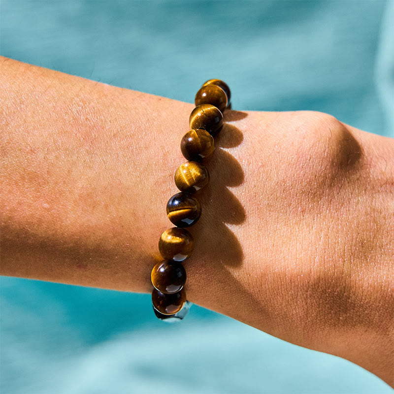 WORN WITHIN Natural Black Tourmaline Tiger Eye Positive Bracelet