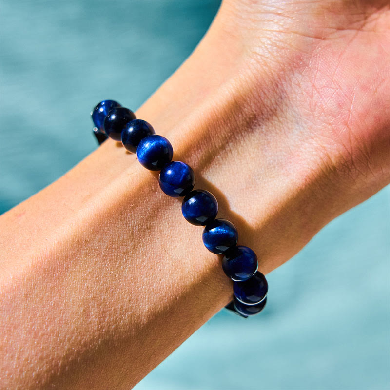 WORN WITHIN Blue Tiger Eye Black Tourmaline Strength Bracelet