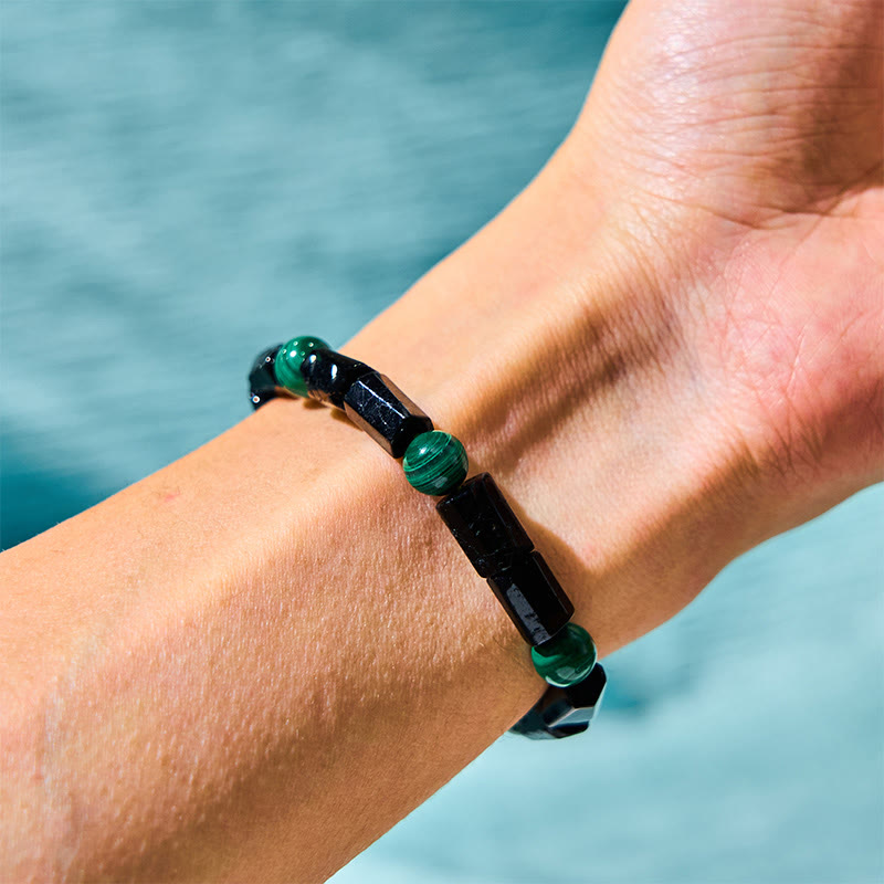 WORN WITHIN Malachite Black Tourmaline Purity Bracelet