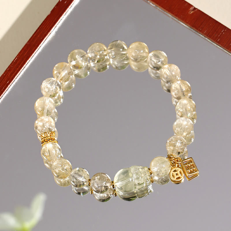 WORN WITHIN Natural Citrine PiXiu Copper Coin Protection Bracelet