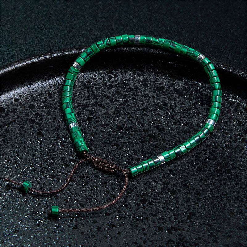 WORN WITHIN Malachite Anti-Anxiety Spacer Bead Bracelet