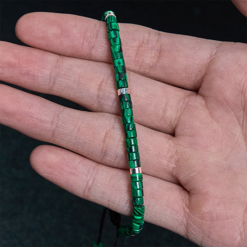 WORN WITHIN Malachite Anti-Anxiety Spacer Bead Bracelet