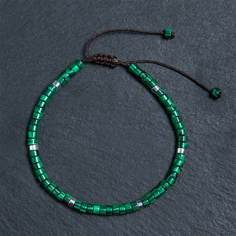 WORN WITHIN Malachite Anti-Anxiety Spacer Bead Bracelet