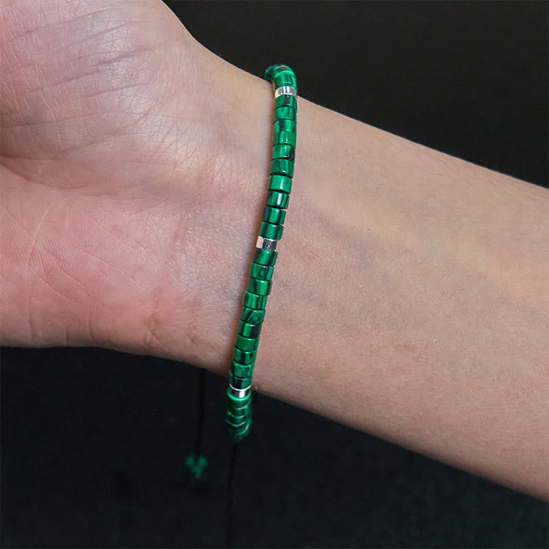 WORN WITHIN Malachite Anti-Anxiety Spacer Bead Bracelet