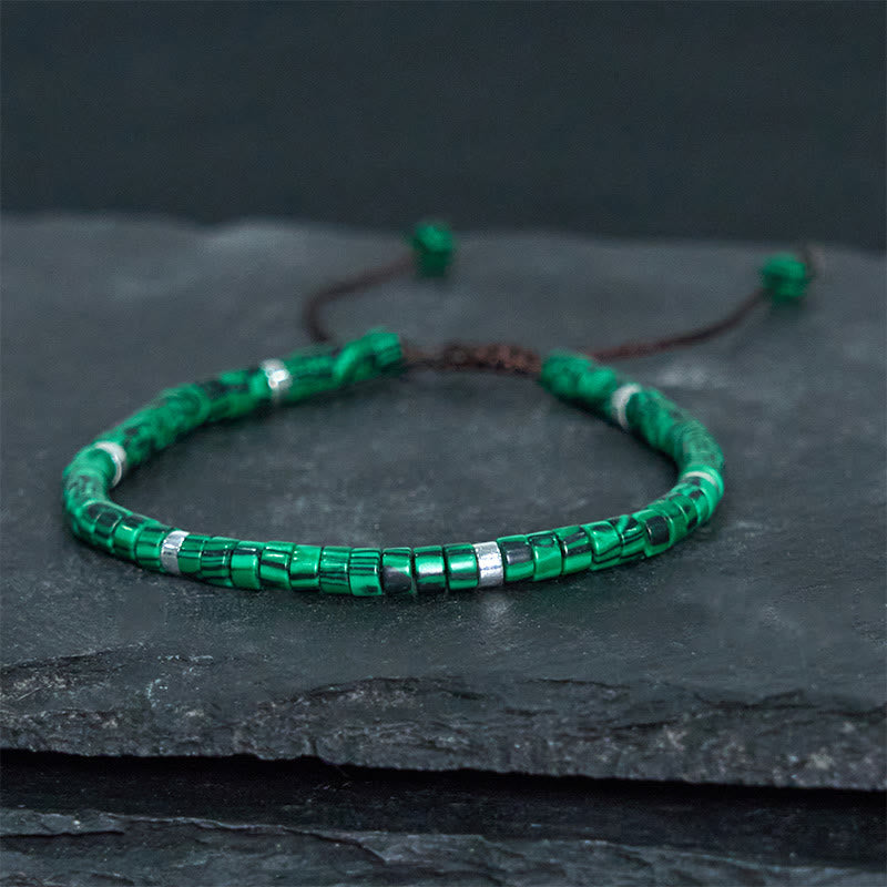 WORN WITHIN Malachite Anti-Anxiety Spacer Bead Bracelet