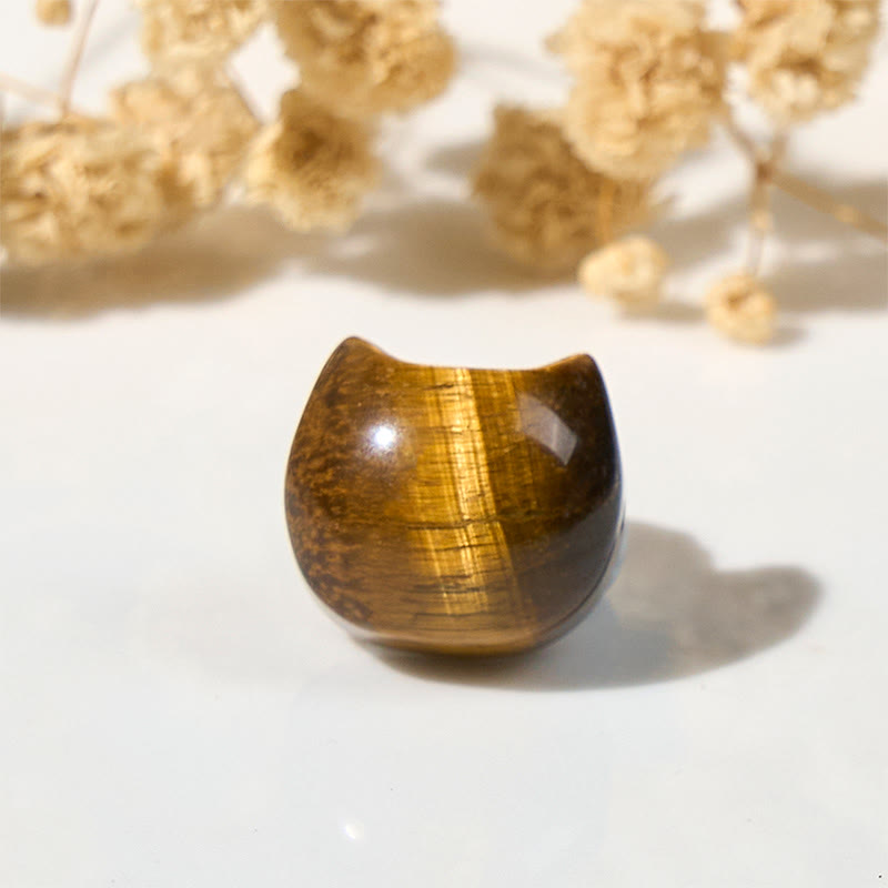 WORN WITHIN Cute Cat Tiger Eye Power Beads Bracelet