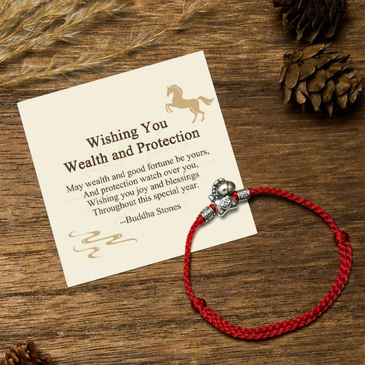 " Wishing You Wealth and Protection" Year of the Horse String Includes Gift Message Card