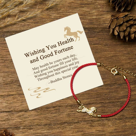 " Wishing You Health and Good Fortune" Year of the Horse Includes Gift Message Card