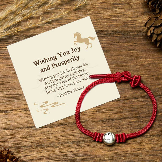 " Wishing You Joy and Prosperity" Year of the Horse Bracelet Includes Gift Message Card