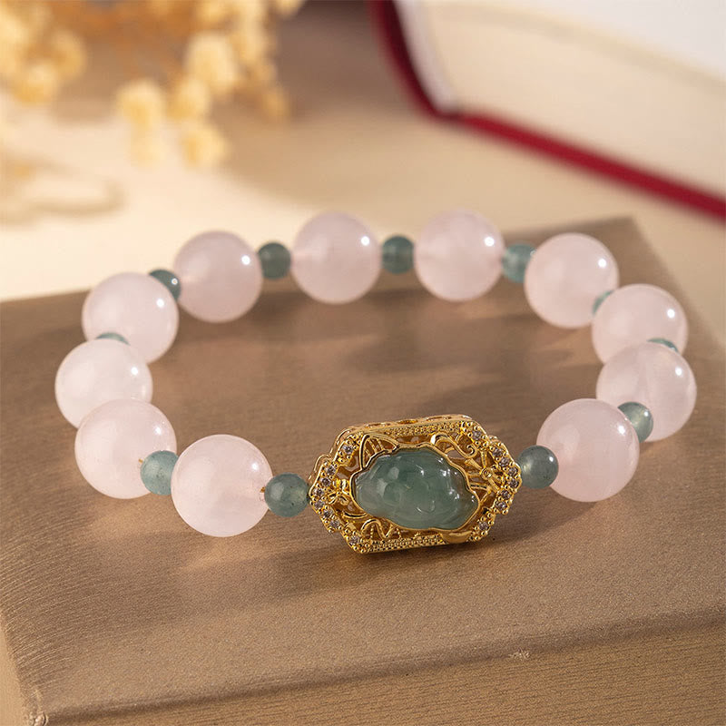 WORN WITHIN Rose Quartz Jade Caring Kindness Bracelet